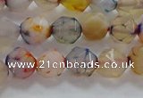 CNG6501 15.5 inches 8mm faceted nuggets agate beads wholesale