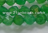 CNG6513 15.5 inches 8mm faceted nuggets green agate beads