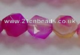 CNG6523 15.5 inches 12mm faceted nuggets line agate beads