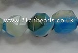 CNG6527 15.5 inches 12mm faceted nuggets line agate beads