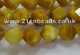 CNG6531 15.5 inches 8mm faceted nuggets golden tiger eye beads