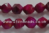 CNG6535 15.5 inches 8mm faceted nuggets red tiger eye beads