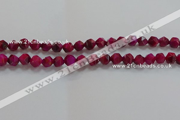 CNG6535 15.5 inches 8mm faceted nuggets red tiger eye beads