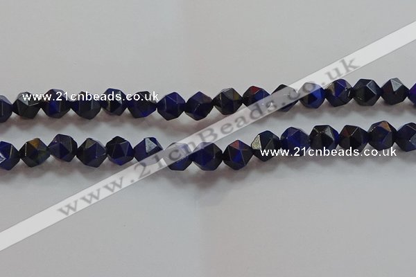 CNG6543 15.5 inches 8mm faceted nuggets blue tiger eye beads