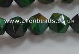 CNG6548 15.5 inches 10mm faceted nuggets green tiger eye beads