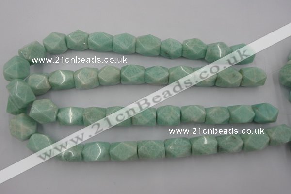 CNG657 15.5 inches 13*18mm faceted nuggets amazonite beads