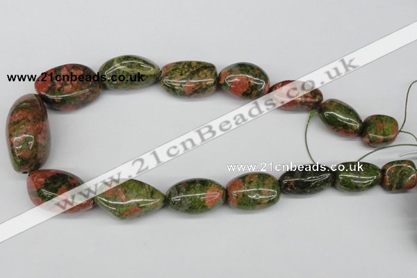 CNG67 15.5 inches 10*16mm - 25*35mm nuggets unakite gemstone beads