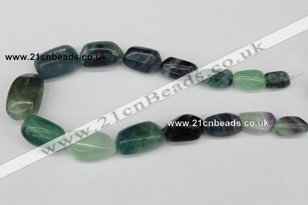 CNG68 15.5 inches 10*16mm - 25*35mm nuggets fluorite gemstone beads