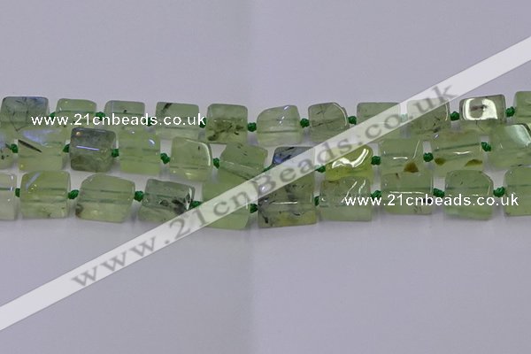 CNG6810 15.5 inches 8*12mm - 10*16mm nuggets prehnite beads