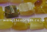 CNG6812 15.5 inches 5*8mm - 8*12mm nuggets yellow opal beads