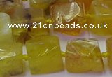 CNG6813 15.5 inches 8*12mm - 10*16mm nuggets yellow opal beads