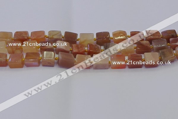 CNG6825 15.5 inches 8*12mm - 10*16mm nuggets sunstone beads