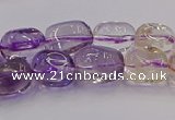 CNG6859 15.5 inches 8*12mm - 10*14mm nuggets amethyst & citrine beads