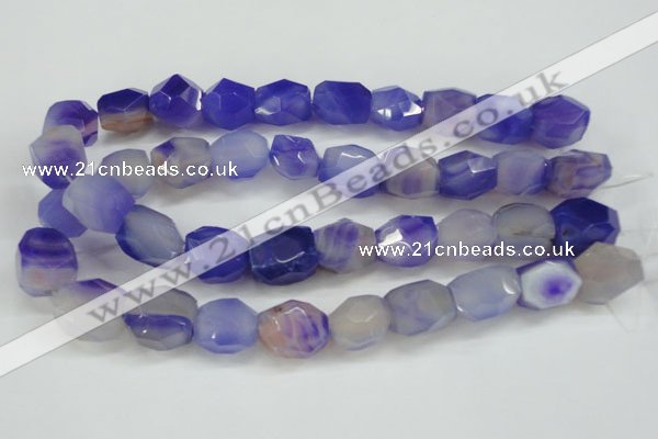 CNG686 15.5 inches 15*18mm - 18*20mm faceted nuggets agate beads