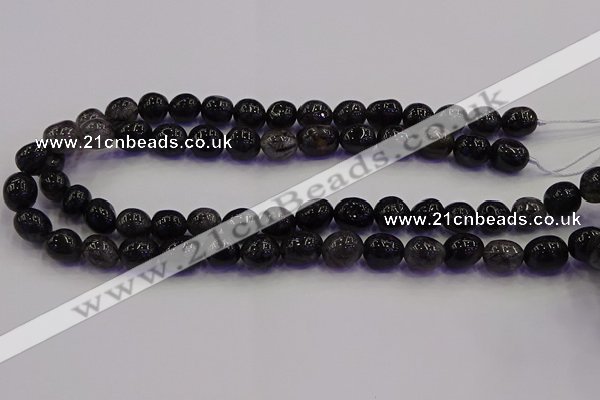 CNG6868 8*12mm - 10*14mm nuggets black rutilated quartz beads