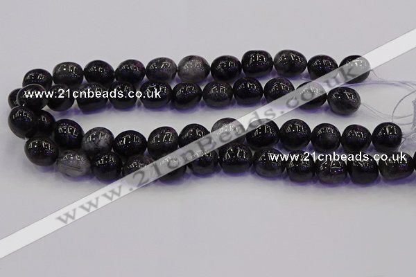 CNG6869 12*16mm - 13*18mm nuggets black rutilated quartz beads