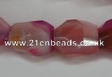 CNG687 15.5 inches 15*18mm - 18*20mm faceted nuggets agate beads