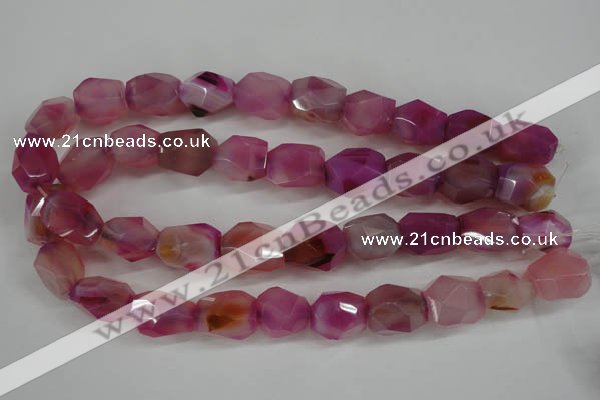 CNG687 15.5 inches 15*18mm - 18*20mm faceted nuggets agate beads