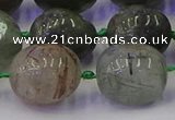 CNG6872 12*16mm - 13*18mm nuggets green rutilated quartz beads