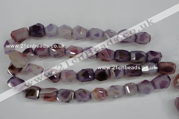 CNG688 15.5 inches 15*18mm - 18*20mm faceted nuggets agate beads