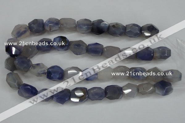 CNG689 15.5 inches 15*18mm - 18*20mm faceted nuggets agate beads