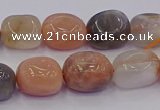 CNG6896 15.5 inches 8*12mm - 10*14mm nuggets mixed moonstone beads