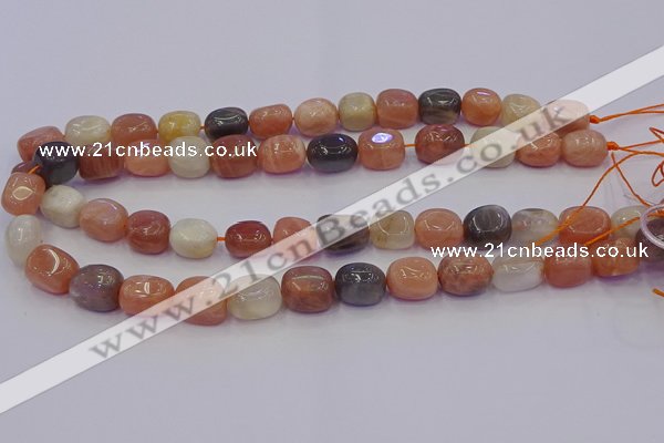 CNG6896 15.5 inches 8*12mm - 10*14mm nuggets mixed moonstone beads