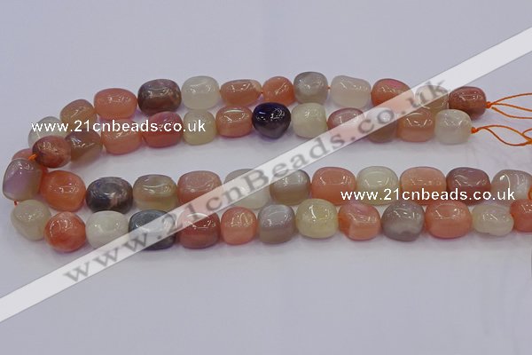 CNG6897 15.5 inches 12*16mm - 13*18mm nuggets mixed moonstone beads