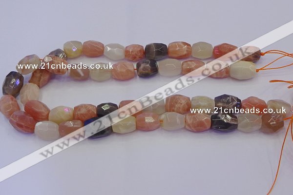 CNG6898 12*16mm - 13*18mm faceted nuggets mixed moonstone beads