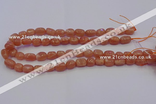 CNG6900 15.5 inches 8*12mm - 10*14mm nuggets moonstone beads