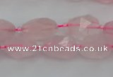 CNG6915 15.5 inches 8*12mm - 12*16mm faceted nuggets rose quartz beads