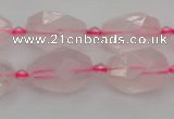 CNG6916 15.5 inches 12*16mm - 13*18mm faceted nuggets rose quartz beads