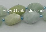 CNG6919 15.5 inches 12*16mm - 13*18mm faceted nuggets aquamarine beads