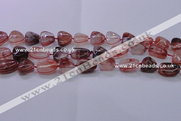 CNG693 15.5 inches 13*18mm - 15*16mm freeform pink quartz beads