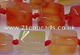 CNG6933 15.5 inches 8*12mm - 10*16mm nuggets red agate beads