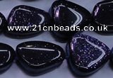 CNG694 15.5 inches 13*18mm - 15*16mm freeform blue goldstone beads