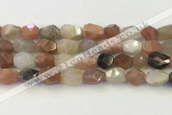 CNG6967 12*14mm - 13*18mm faceted nuggets mixed moonstone beads