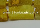 CNG7012 15.5 inches 10*28mm - 12*30mm freeform druzy agate beads