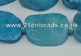 CNG7025 15.5 inches 20*28mm - 25*35mm freeform druzy agate beads