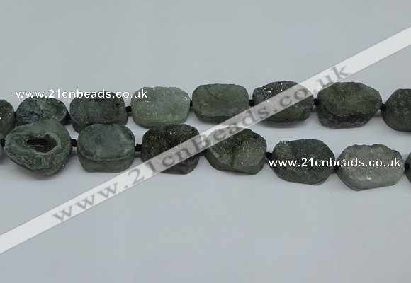 CNG7028 15.5 inches 20*28mm - 25*35mm freeform druzy agate beads