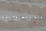 CNG704 15.5 inches 10*14mm nuggets rose quartz beads wholesale