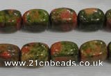 CNG708 15.5 inches 10*14mm nuggets unakite beads wholesale