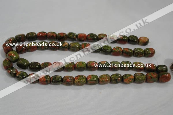 CNG708 15.5 inches 10*14mm nuggets unakite beads wholesale