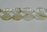 CNG7080 15.5 inches 25*35mm - 35*45mm faceted freeform agate beads