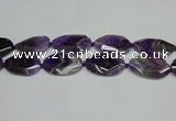 CNG7089 15.5 inches 25*35mm - 35*45mm faceted freeform amethyst beads