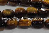 CNG710 15.5 inches 10*14mm nuggets yellow tiger eye beads wholesale