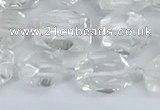 CNG7130 15.5 inches 6*10mm - 10*14mm faceted nuggets white crystal beads