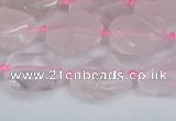 CNG7131 15.5 inches 6*10mm - 10*14mm faceted nuggets rose quartz beads