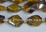 CNG7139 6*10mm - 10*14mm faceted nuggets yellow tiger eye beads