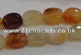 CNG714 15.5 inches 10*14mm nuggets red agate beads wholesale